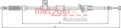 Produktbild von METZGER Handbremsseil Seilzug Feststellbremse für VOLVO V40 Kombi (645) Hinten Links 10.8223