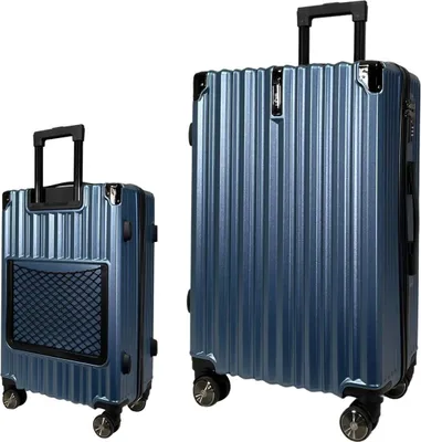 Produktbild von SIGN Reisekoffer ABS Koffer Trolley Hartschale  blau-metallic-M (Handgepäck)