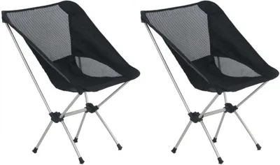 Image de Chaises de camping pliables et sac lot de 2 Aluminium