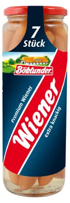 Zdjęcie produktu dla Böklunder Premium Wiener w sznurku 7 sztuk 330 g masy po odsączeniu