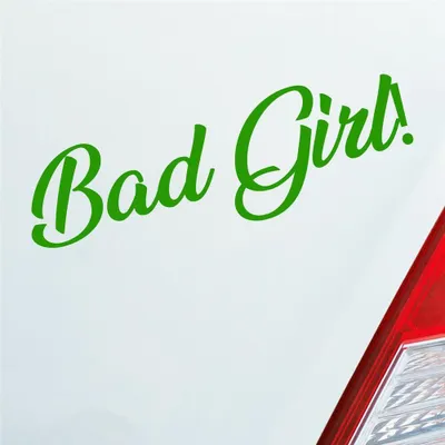 Produktbild von Auto Aufkleber Bad Girl Böses Mädchen Sexy Frau Lustig 19x6 cm Hellgrün Sticker Heckscheibenaufkleber