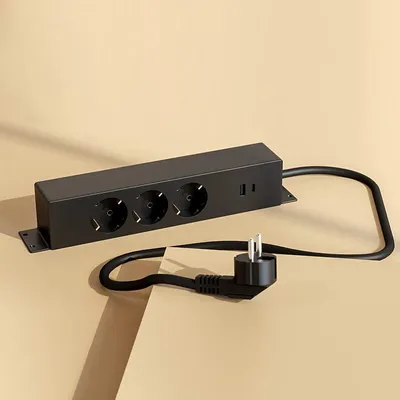 Obrázok produktu pre Zásuvka s USB portmi PS010-B-EU, maximálny výkon 3 680 W, čierna – N