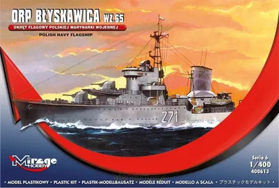 Obrázok produktu pre Mirage Hobby Torpédoborec Blyskawica 1965 1:400 40013