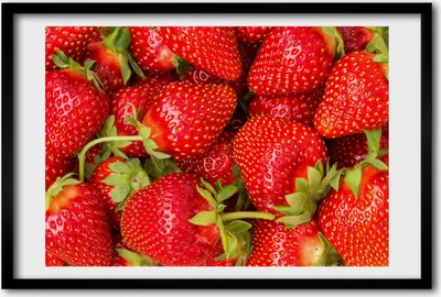 Produktbild von Bild 60x40 MDF-Rahmen, Wandkunst Erdbeeren