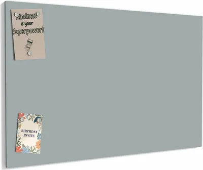 Produktbild von Magnettafel 90x60cm magnetisch & beschreibbar Metall-Board - Grauer Hintergrund III