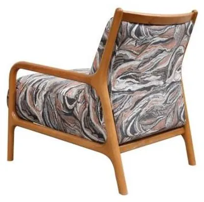 Produktbild von Sessel Klassischе Polstersessel Stoffsessel Stoff Holz Braun Einsitzer