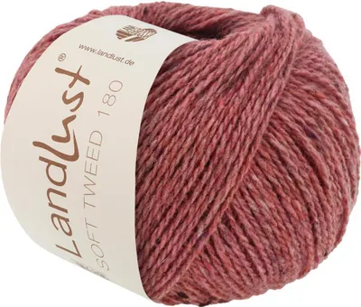 Produktbild von Lana Grossa Landlust Soft Tweed 180 klassisch verzwirntes Tweedgarn aus Schurwolle mit mehrfarbigen Noppen  Farbe 128 - Altrosa meliert