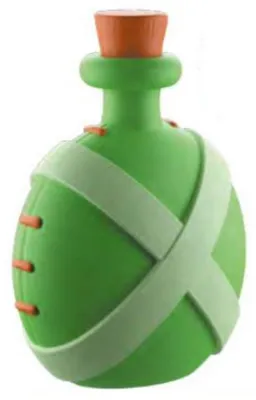 Sparschwein Asterix – grün, 14 cm, Kunststoff-Figur