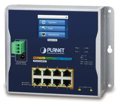 Immagine prodotto di PLANET WGS-5225-8P2SV, Gestito, L2+/L4, Gigabit Ethernet (10/100/1000), Supporto Power over Ethernet (PoE), Montaggio a parete