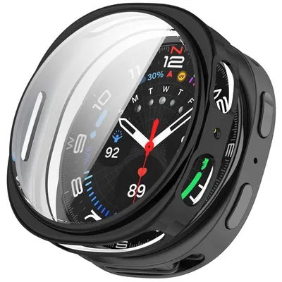 Obrázek produktu pro Pro Samsung Galaxy Watch 8 44mm Galvanizovaný plný kryt TPU Smart Watch Ochranné pouzdro Black