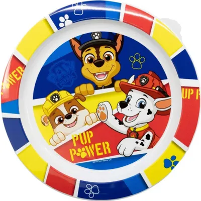 Immagine prodotto di Set di piatti di plastica PAW Patrol per bambini - adatti al microonde