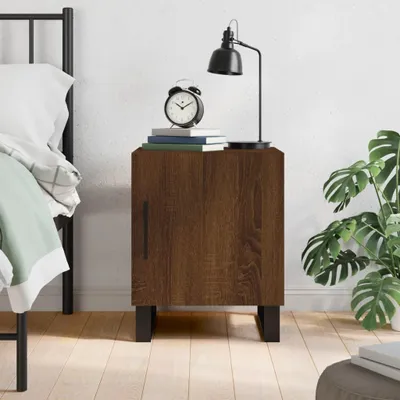 Obrázok produktu pre vidaXL Nočný stolík Brown Oak Optics 40x40x50 cm Drevo Materiál