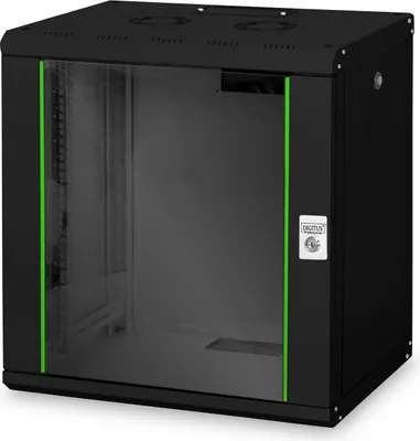 Produktbild von 483-mm-Wandschrank, 12 HE (schwarz, 12 Höheneinheiten)