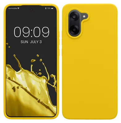 Produktbild von kwmobile Handyhülle für OnePlus Nord CE5 Hülle - Case Silikon - Kabelloses Laden - Schutzhülle Cover in Strahlend Gelb