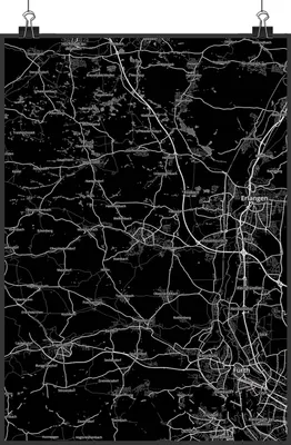 Produktbild von Mr. & Mrs. Panda Bild Herzogenaurach DIN A2 - Geschenk, Kunstdruck, Stadt, wanddeko, Dorf Karte Landkarte Map Stadtplan, Plakat, poster, drucke