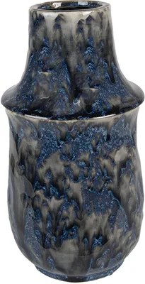 Zdjęcie produktu dla Clayre & Eef Wazon dekoracyjny, niebieski, 13 x 25 cm