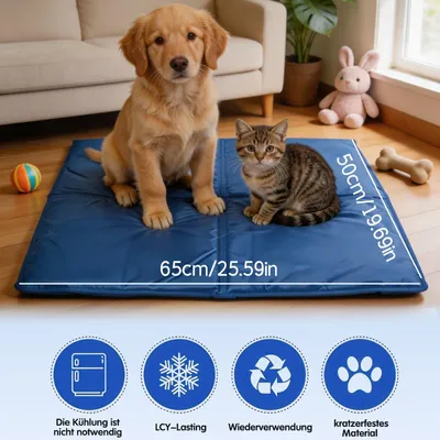 Produktbild von Kühlmatte für Hunde und Katzen, druckaktiviert, 65 x 50 cm, selbstkühlend