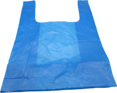 Produktbild von 100 Hemdchentragetaschen Hemdchentüten 30+16x52 cm (13 my) blau