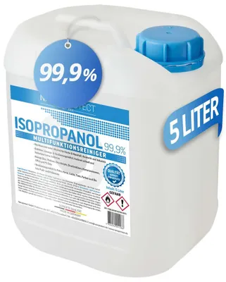 Produktbild von Nanoprotect Isopropanol 99,9% | 5 Liter Reiniger | Hochprozentiger Isopropylalkohol | IPA Reinigungsalkohol für Haushalt und Elektronik