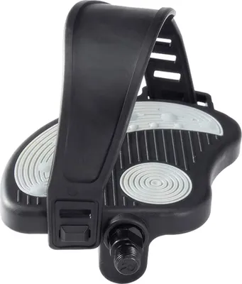 Image de 1 paire de pédales de vélo avec cale-pieds, cages et sangles, antidérapantes pour exercice Spin Mountain