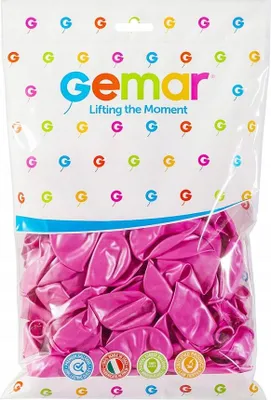 Immagine prodotto di Palloncini in lattice Gemar - metallizzati - rosa - 100 pz - 26 cm