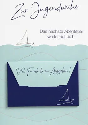 Produktbild von Jugendweihe - Geldkarte - Glückwunschkarte im Format 11,5 x 17 cm