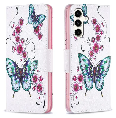 Produktbild von Für Samsung Galaxy S23 FE Kunst-Leder Handy Tasche Motiv 2 Hülle Etuis Schutz