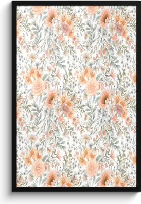 Produktbild von MuchoWow® MuchoWow® Gerahmtes Poster Blumen - Collage - Farben 60x90 cm - Poster mit zchwarzem Bilderrahmen - Kunst
