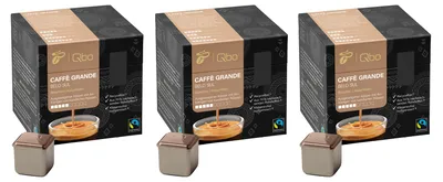 Produktbild von Tchibo Qbo Caffè Grande Belo Sul Premium Kaffeekapseln, 81 Stück – 3x27 Kapseln (Caffè Grande, Intensität 5/10, ausgewogen und nussig), nachhaltig & aus 70% nachwachsenden Rohstoffen¹