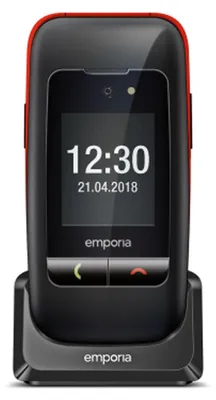Produktbild von Emporia ONE 2G, Schwarz/Rot - Modell 2025 Handy (Seniorenhandy, Klapp), Farbe:Schwarz/Rot