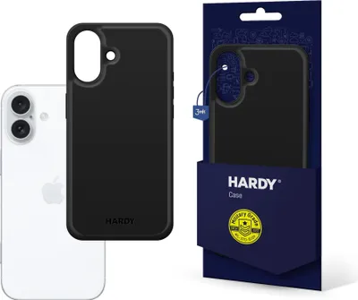 Produktbild von 3MK HARDY Silky Leather MagCase, Cover, Apple, iPhone 16 Plus, 17 cm (6.7"), Schwarz