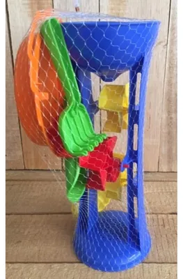 Produktbild von Sandmühle 35cm Sieb 3 Räder Formen Schaufel Rechen