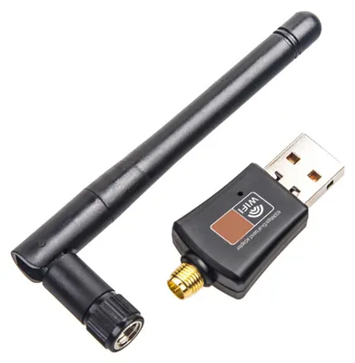 Obrázek produktu pro Bezdrátová síťová karta s dosahem 600 m, dvoupásmový vysílač WiFi signálu, 2,4 GHz a 5 GHz, gigabitový bezdrátový síťový adaptér USB