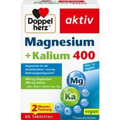 Produktbild von DOPPELHERZ Magnesium+Kalium Tabletten, 60 St.