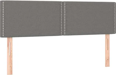 Produktbild von vidaXL Kopfteile Dunkelgrau 144x5x78/88 cm Stoff