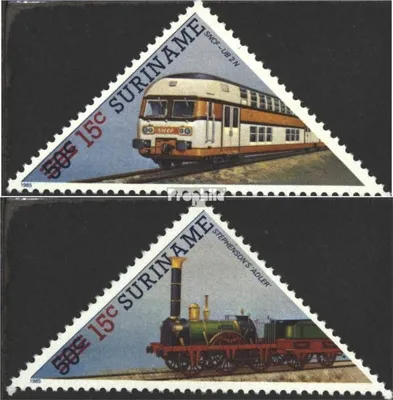 Produktbild von Briefmarken Suriname 1986 Mi 1180-1181 (kompl.Ausg.) postfrisch Züge