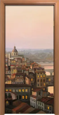 Produktbild von Türposter 90x200 cm Türaufkleber Türtapete Türfolie Klebefolie Kunstdruck Italien Stadt Wasser