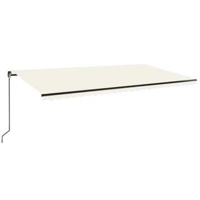 Produktbild von vidaXL Markise Manuell Einziehbar mit LED 600x350 cm Creme