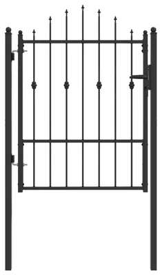 Productafbeelding van vidaXL Hekpoort ASTEN, 100 x 125 cm, metaal, zwart, afsluitbaar