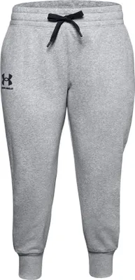 Produktbild von UNDER ARMOUR Rival Fleece Jogginghose Damen 035 - steel medium heather/black/black 3X
