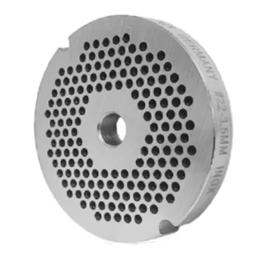 Produktbild von Fleischwolfscheibe, Lochscheibe aus Inox Stahl Gr. 22 mit 2 Nuten und 3,5 mm Bohrung von WOLFCUT