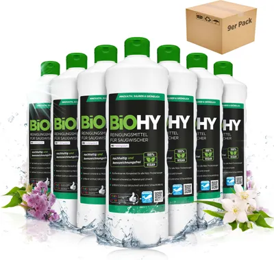 Produktbild von BiOHY Reinigungsmittel für Saugwischer mit Frühlingsduft, Bodenwischpflege, 9 x 1 l
