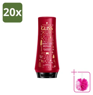 Produktbild von 20 x Gliss Kur Winter Repair Conditioner - Regeneriert & Pflegt - 200 ml - Sparpackung - 20 Stücke