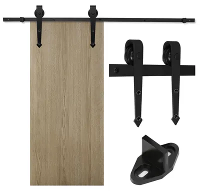 Obrázek produktu pro Systém posuvných dveří ISOISL, výška 183 cm, s panty ve tvaru písmene "V", sada kování pro posuvné dveře do váhy 150 kg, pro dveře šířky 900–915 mm, tloušťka dveří 40–45 mm