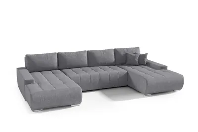 Produktbild von Wohnlandschaft Sofa mit Schlaffunktion VOGAR Stoff Aston Dunkelgrau