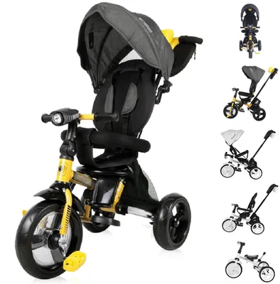 Produktbild von Lorelli Tricycle Enduro 4 in 1 klappbar, Sitz drehbar, verstellbar, Licht gelb