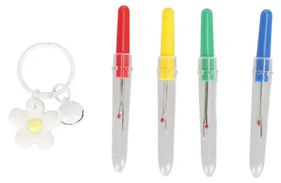 Image de 4 découseurs, acier au carbone, poignée ergonomique, mini-découseur à bille rouge pour la couture