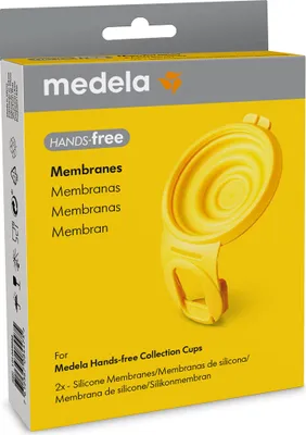 A product box for Medela Hands-free Membranen.
