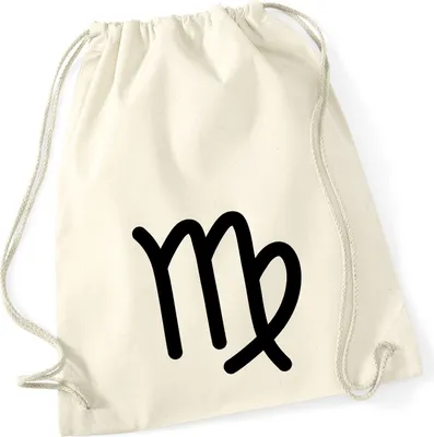 Produktbild von Huuraa Turnbeutel Jungfrau Sternzeichen Zeichen 12 Liter Natural Baumwolle Rucksack Geschenkidee
