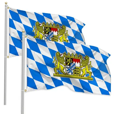 Bayern Flaggen 2er Set, 150x90 cm, Polyester, mit Messingösen